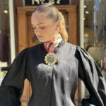 Svart silkeskjorte i råsilke - Bilde 6
