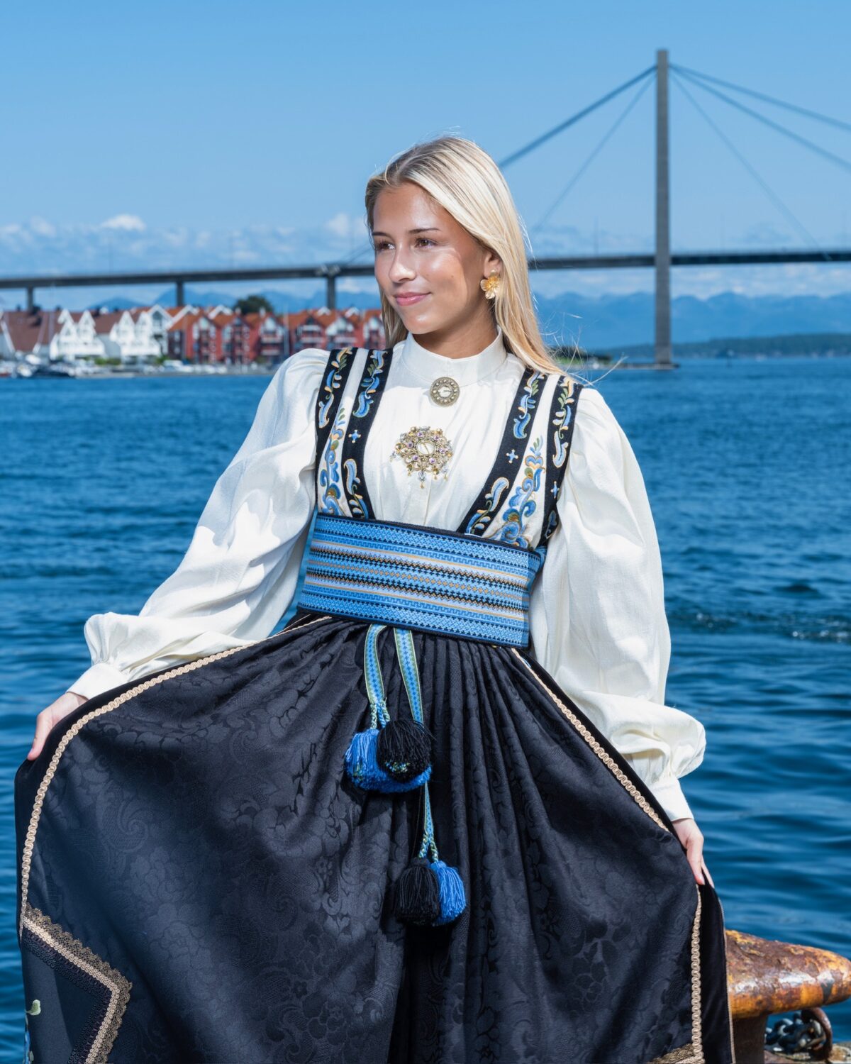 Hvit silkeskjorte råsilke - Bilde 4