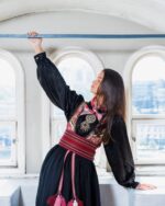 Svart silkekjorte jacquard - Bilde 10