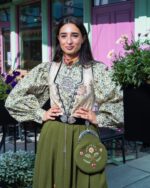 grønn bomullsskjorte liberty of London - Bilde 3