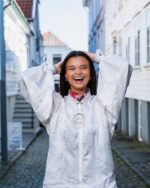 Hvit silkeskjorte jacquard - Bilde 5